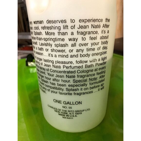 Vintage One Gallon Jean Nate Bath Splash Vintage Jean Nate 18" Tall 3 1/2" - Picture 7 of 7